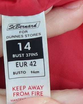 St Bernard Women's Red Hooded Rain Coat Size 14