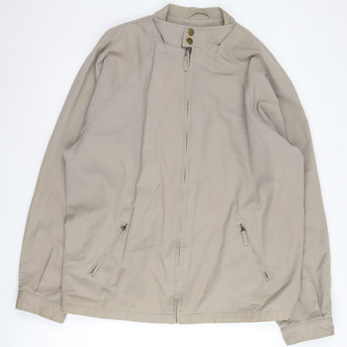 NATURAL CLASSICS Men's Beige Cotton Windbreaker L