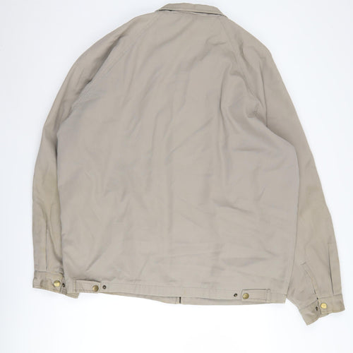 NATURAL CLASSICS Men's Beige Cotton Windbreaker L