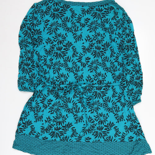 Debenhams Women's Blue Floral Tunic Blouse Size 20