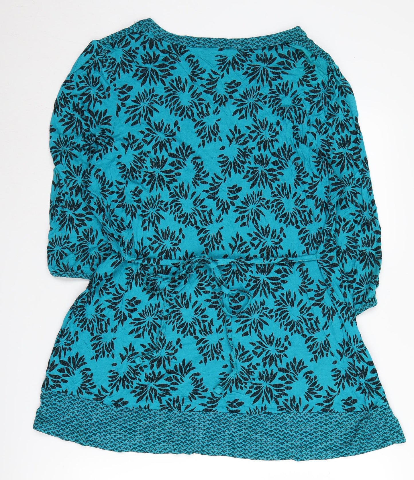 Debenhams Women's Blue Floral Tunic Blouse Size 20