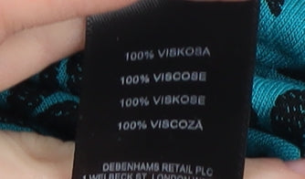 Debenhams Women's Blue Floral Tunic Blouse Size 20