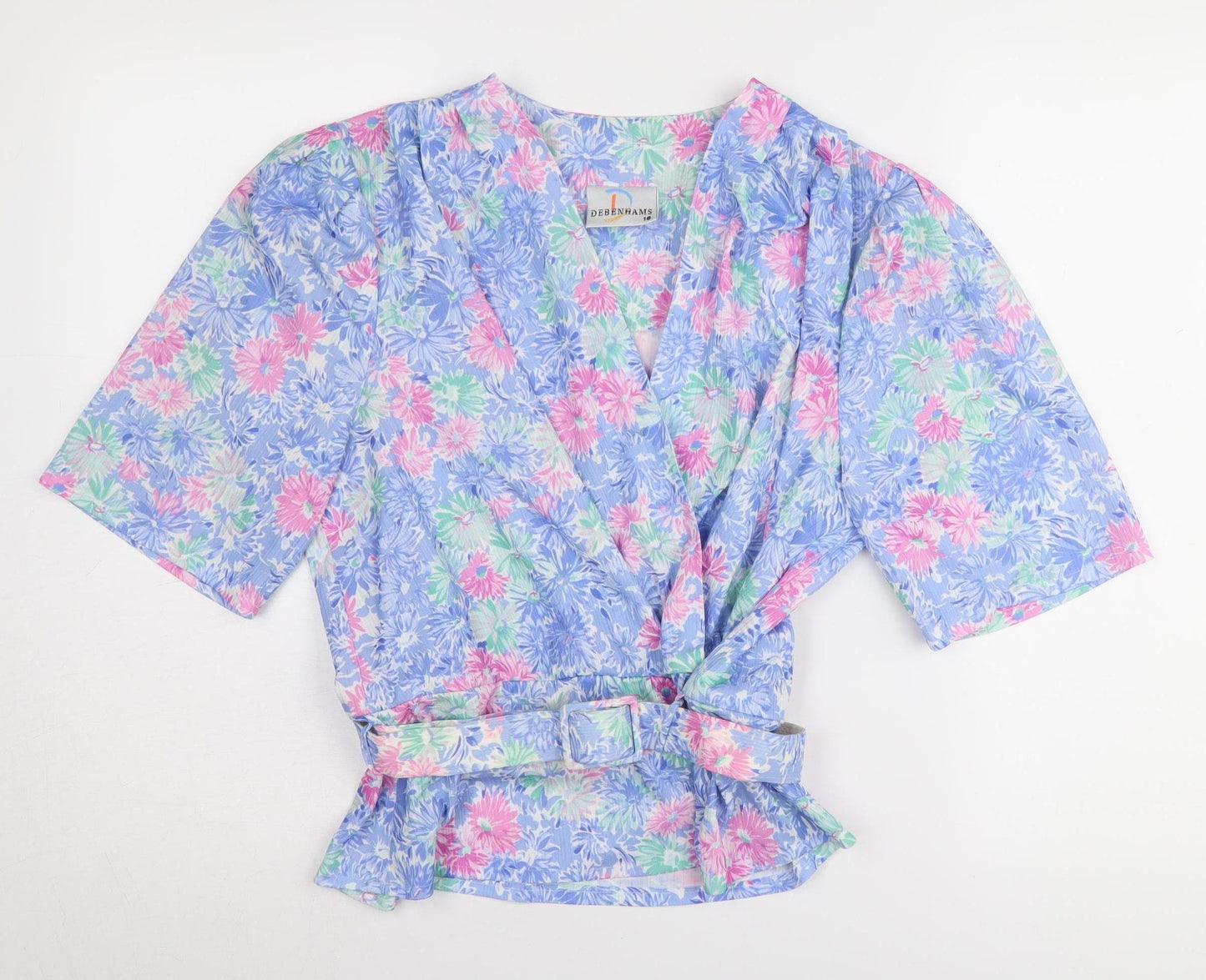 Debenhams Women's Floral Wrap Blouse Size 16