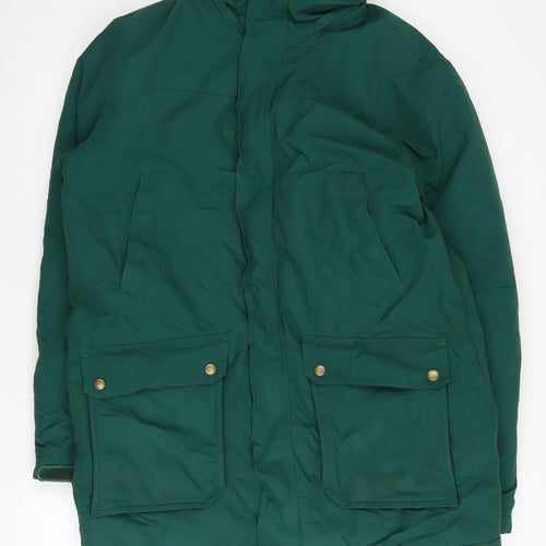 Lands' End Men's Green Hooded Parka M