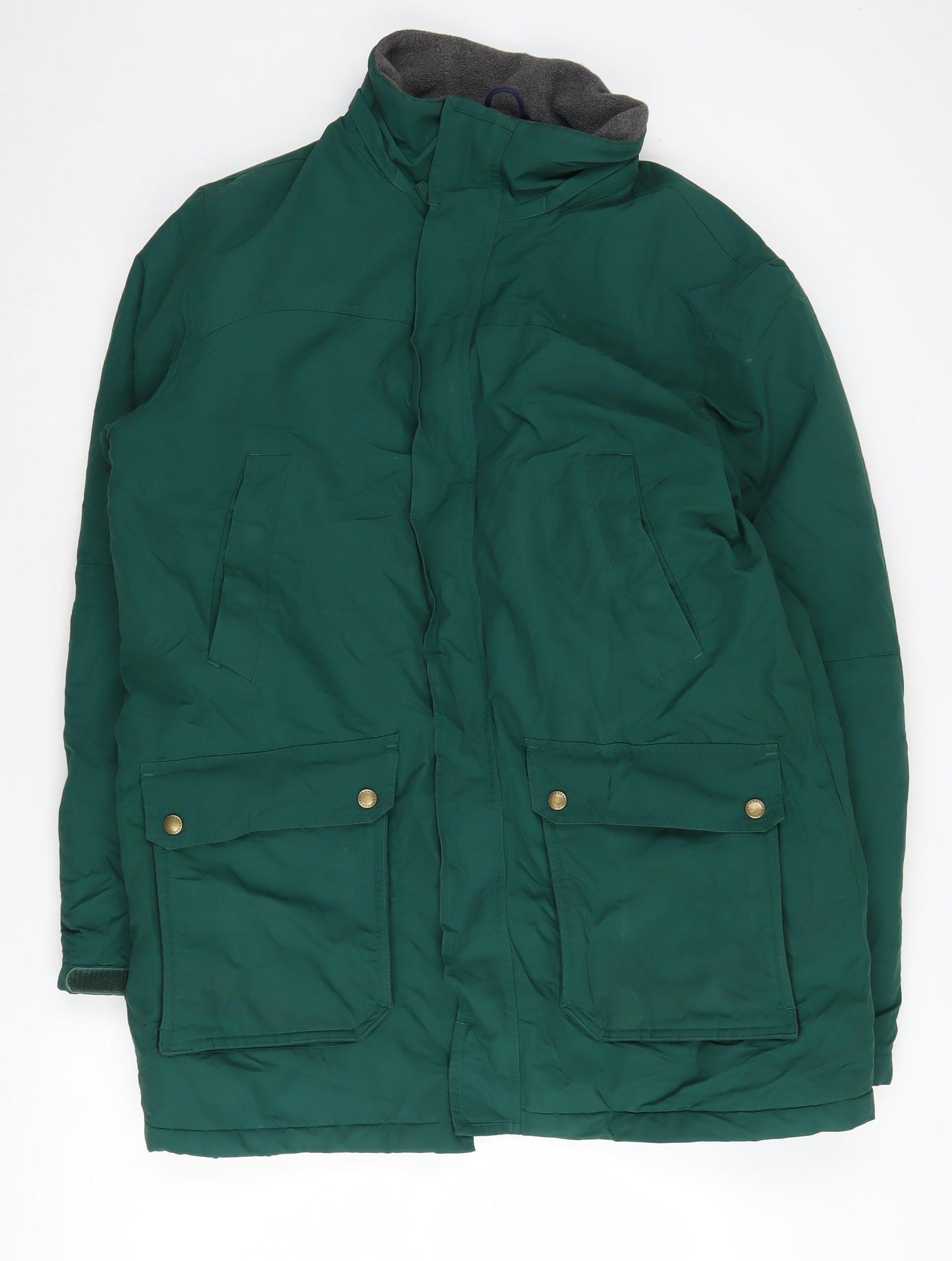 Lands' End Men's Green Hooded Parka M