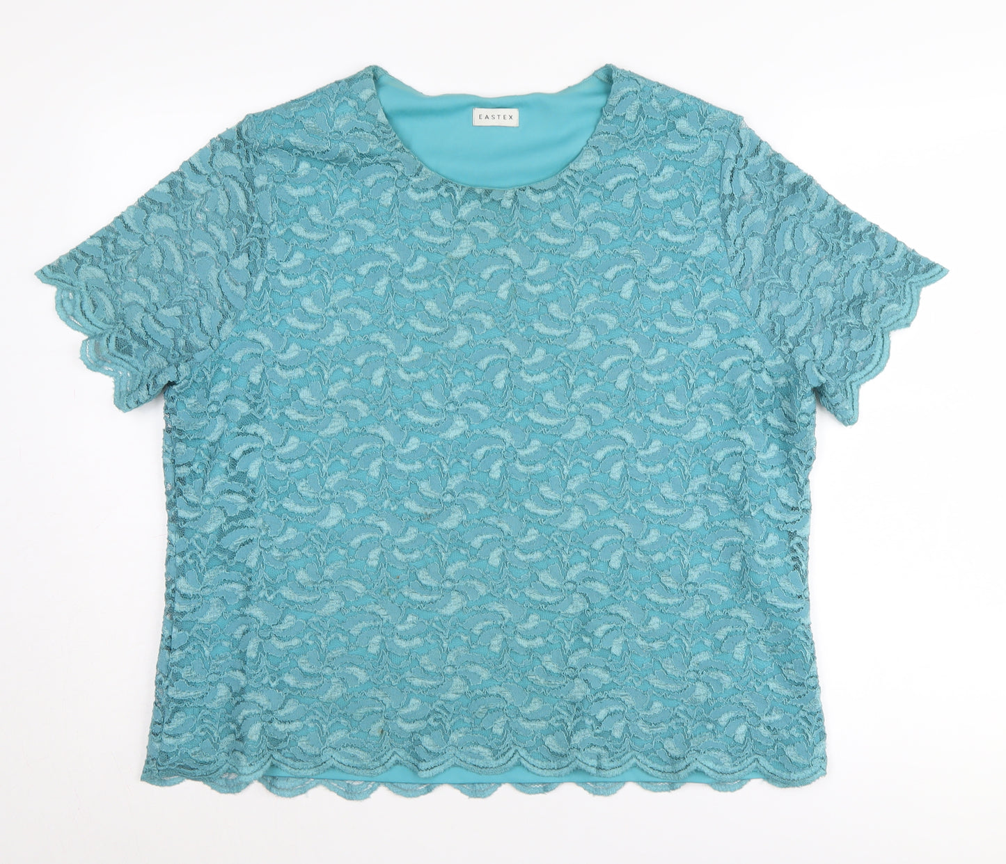 Eastex Women's Blue Lace Blouse Size 20