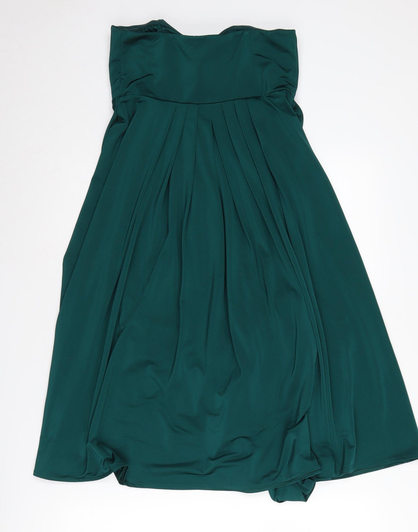 Marks and Spencer Women's Green A-Line Strapless Dress