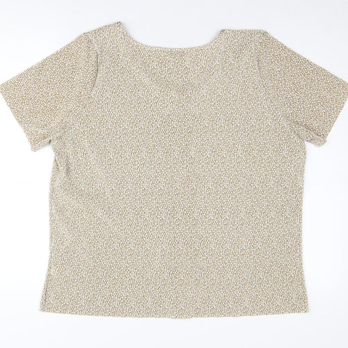 Marks & Spencer Women Beige V-Neck Top