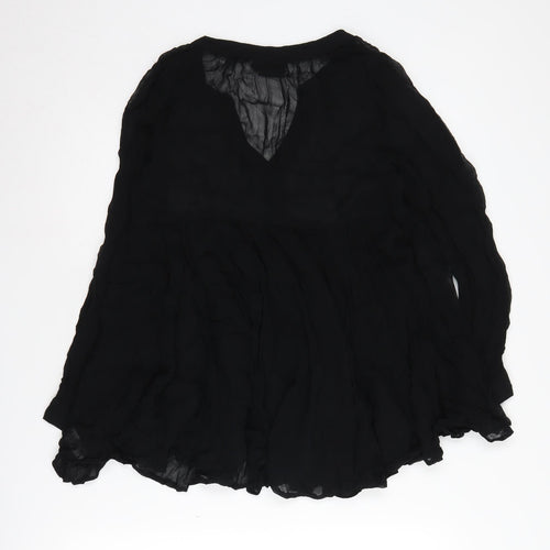 Next Women's Black Viscose Blouse Size 12 Casual