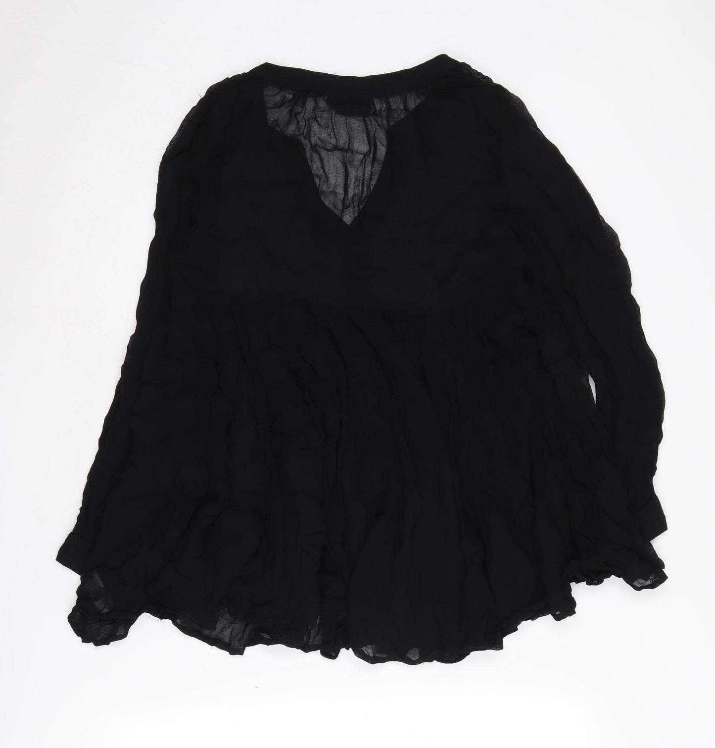 Next Women's Black Viscose Blouse Size 12 Casual