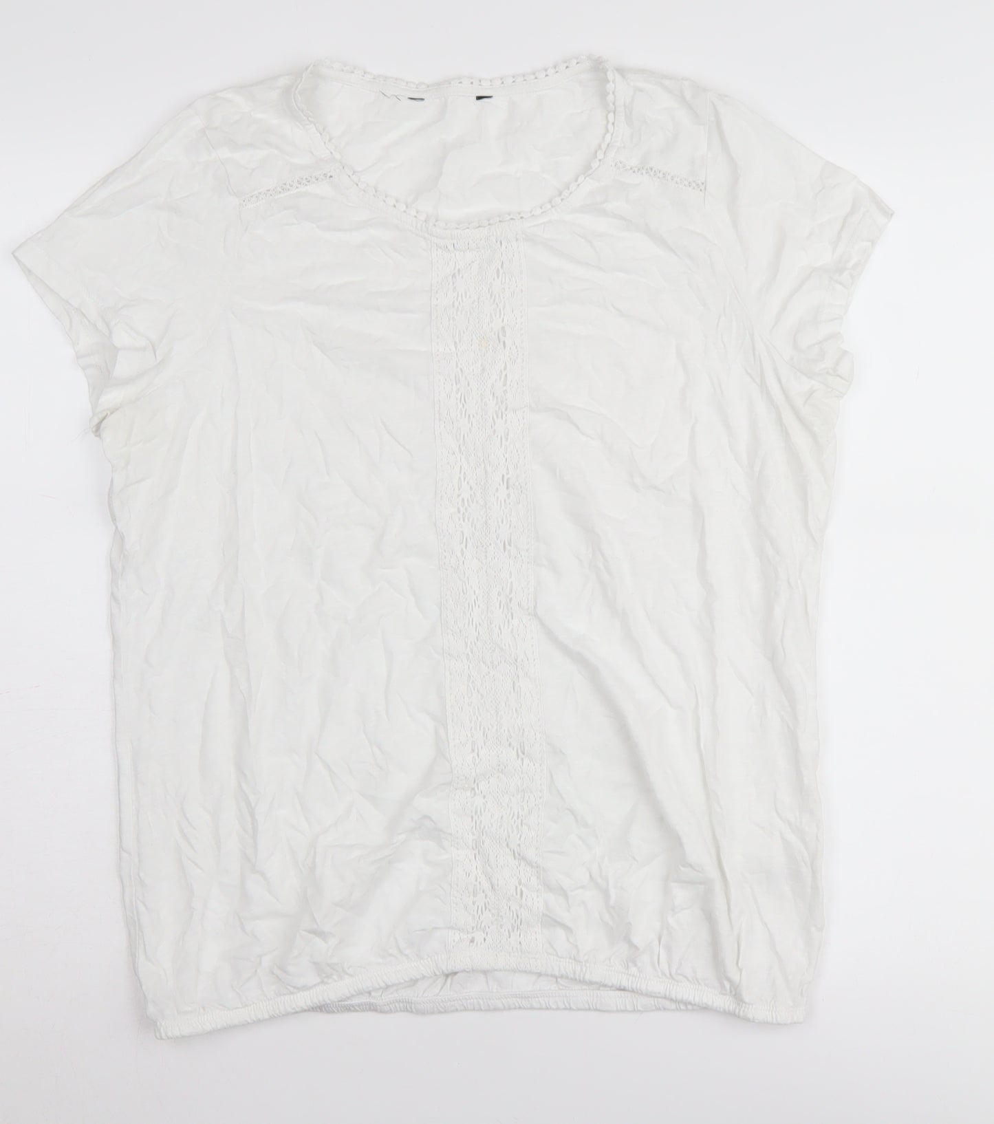 Next Women's White T-Shirt - Size 16, Short Sleeve