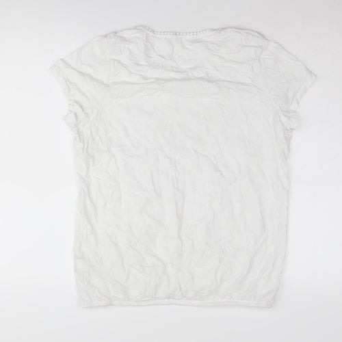 Next Women's White T-Shirt - Size 16, Short Sleeve