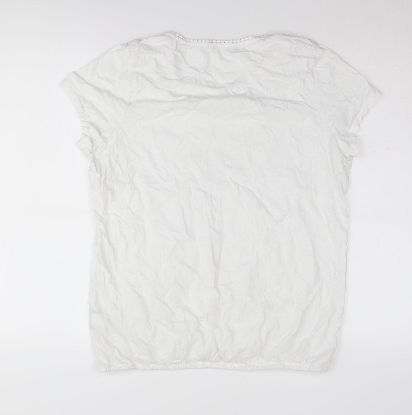 Next Women's White T-Shirt - Size 16, Short Sleeve