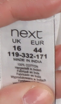 Next Women's White T-Shirt - Size 16, Short Sleeve