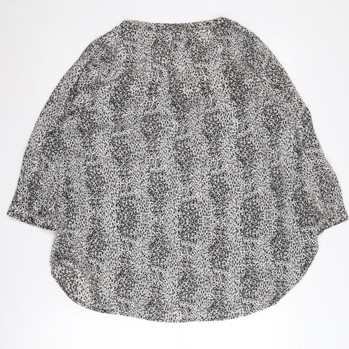 Marks and Spencer Women's Black Animal Print Blouse