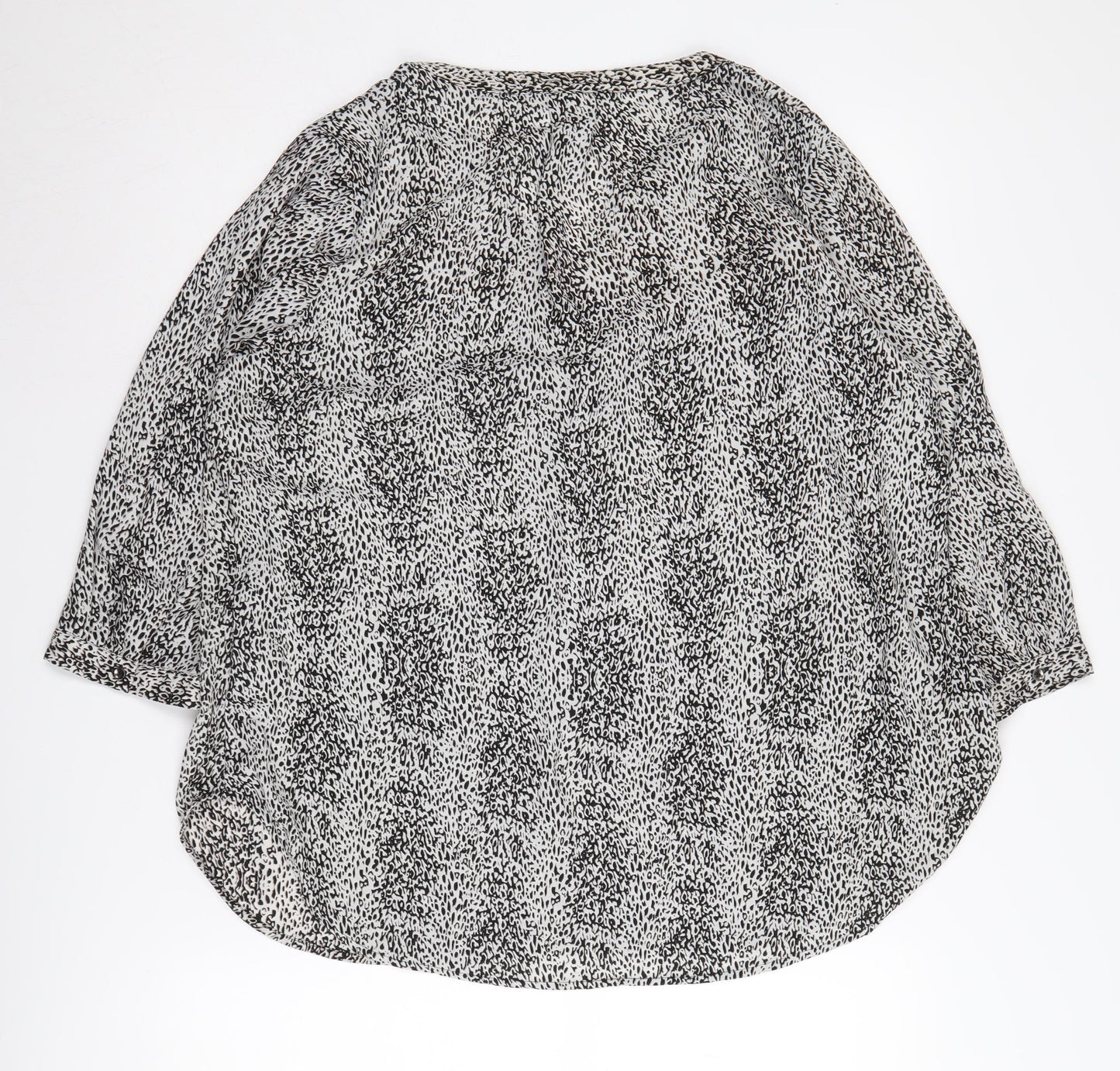 Marks and Spencer Women's Black Animal Print Blouse