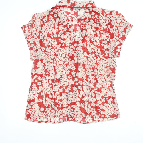 Ellie Louise Women's Red Floral Blouse - Size 12