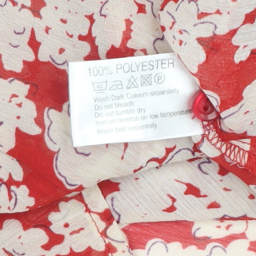 Ellie Louise Women's Red Floral Blouse - Size 12