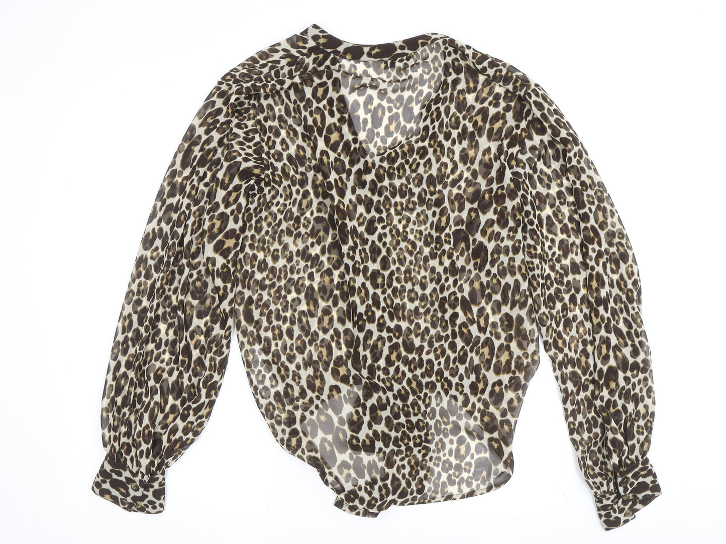 Next Women's Leopard Print Wrap Blouse Size 10