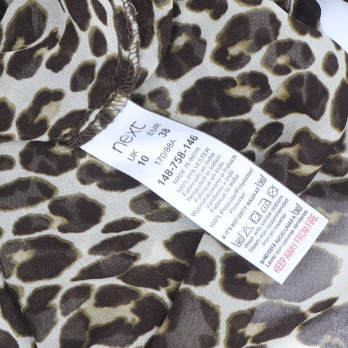 Next Women's Leopard Print Wrap Blouse Size 10