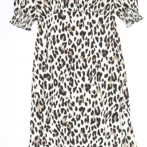 SOSANDAR Women's Animal Print Multicoloured Shift Dress Size 12