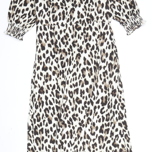 SOSANDAR Women's Animal Print Multicoloured Shift Dress Size 12