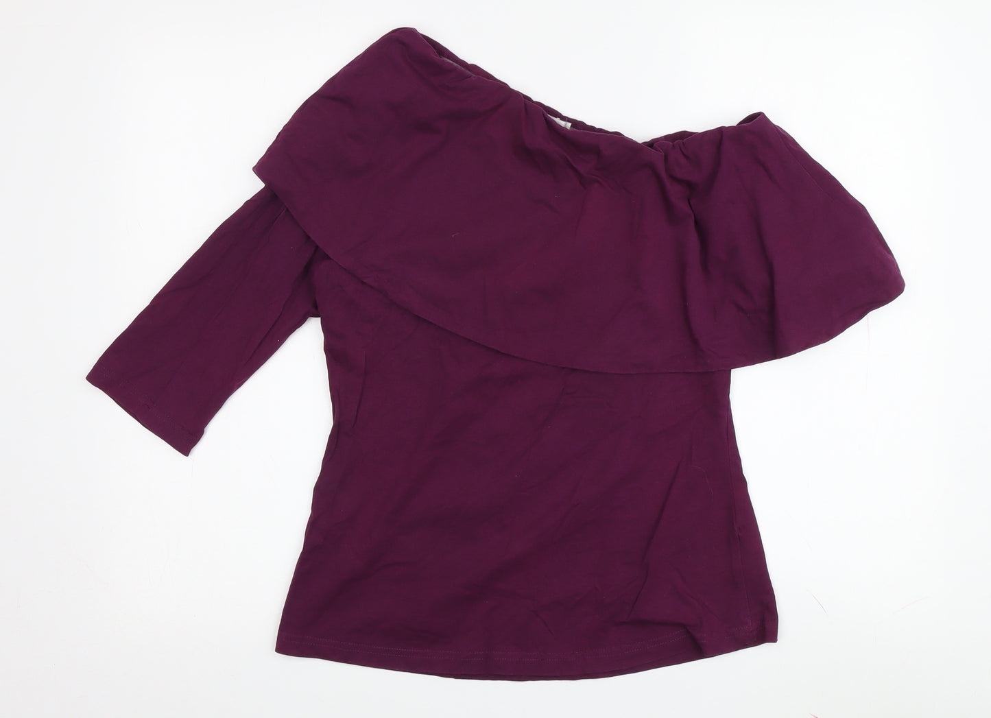 Miss Chase Women's Purple Off-Shoulder Blouse M