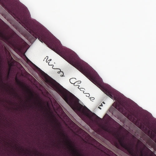 Miss Chase Women's Purple Off-Shoulder Blouse M