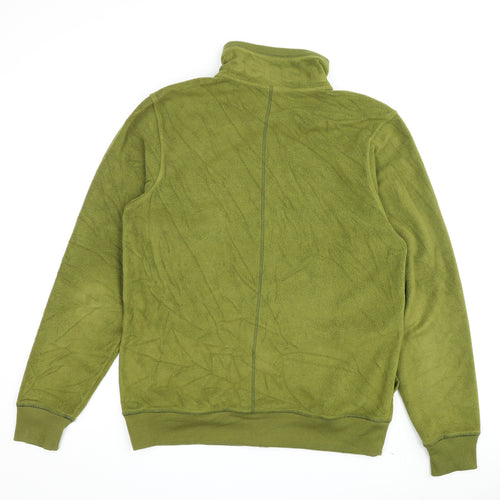 Bench Men's Green Fleece Jacket M Stand-Up Collar
