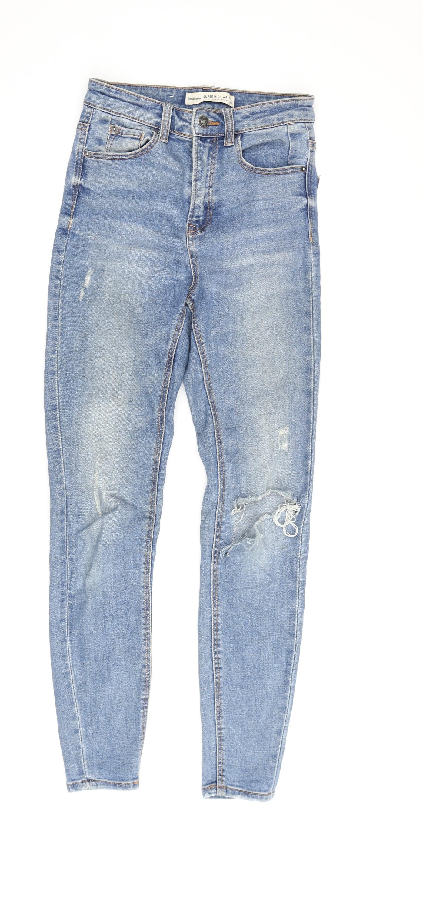 Stradivarius Women's Blue Skinny Jeans Size 6
