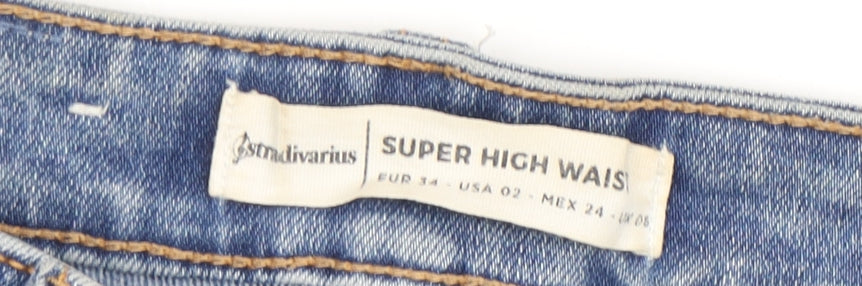 Stradivarius Women's Blue Skinny Jeans Size 6
