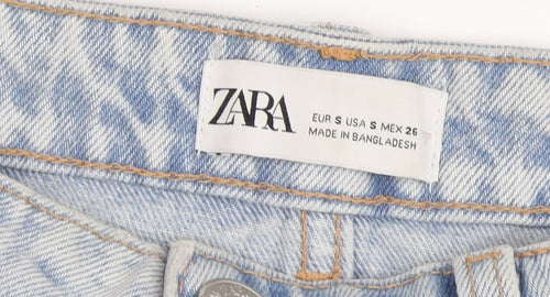 Zara Women's Blue Denim Mini Skirt - Size S