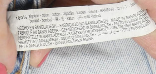 Zara Women's Blue Denim Mini Skirt - Size S