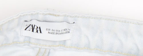 Zara Women's Blue Skinny Jeans - Size 6 - Classic Style