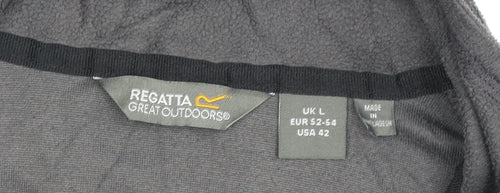 Regatta Men's Grey 1/4 Zip Fleece Sweatshirt, Size L