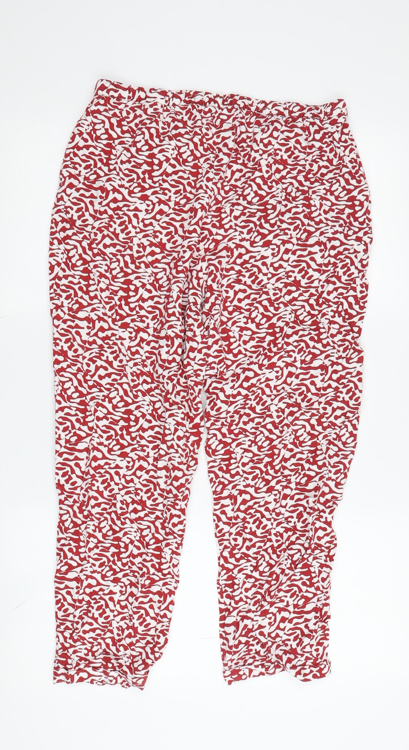 Marks and Spencer Women's Red Cropped Trousers