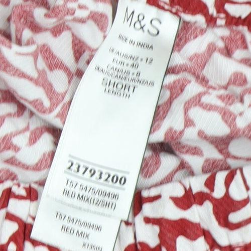 Marks and Spencer Women's Red Cropped Trousers