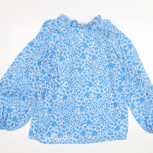 Monsoon Women's Blue Floral Tunic Blouse Size 12