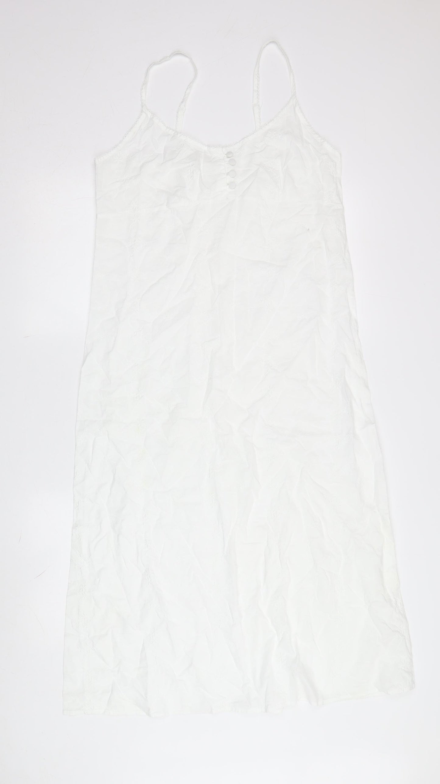 Marks and Spencer White Chemise Women Size 10 Cotton