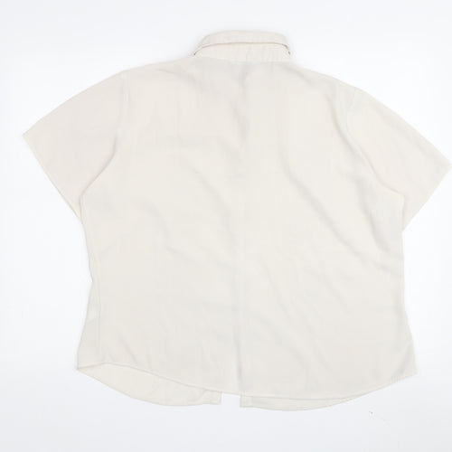 Marks and Spencer Women Beige Collared Shirt Size 18