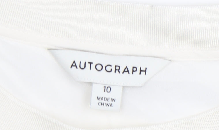 Marks and Spencer Women's Ivory T-Shirt Size 10