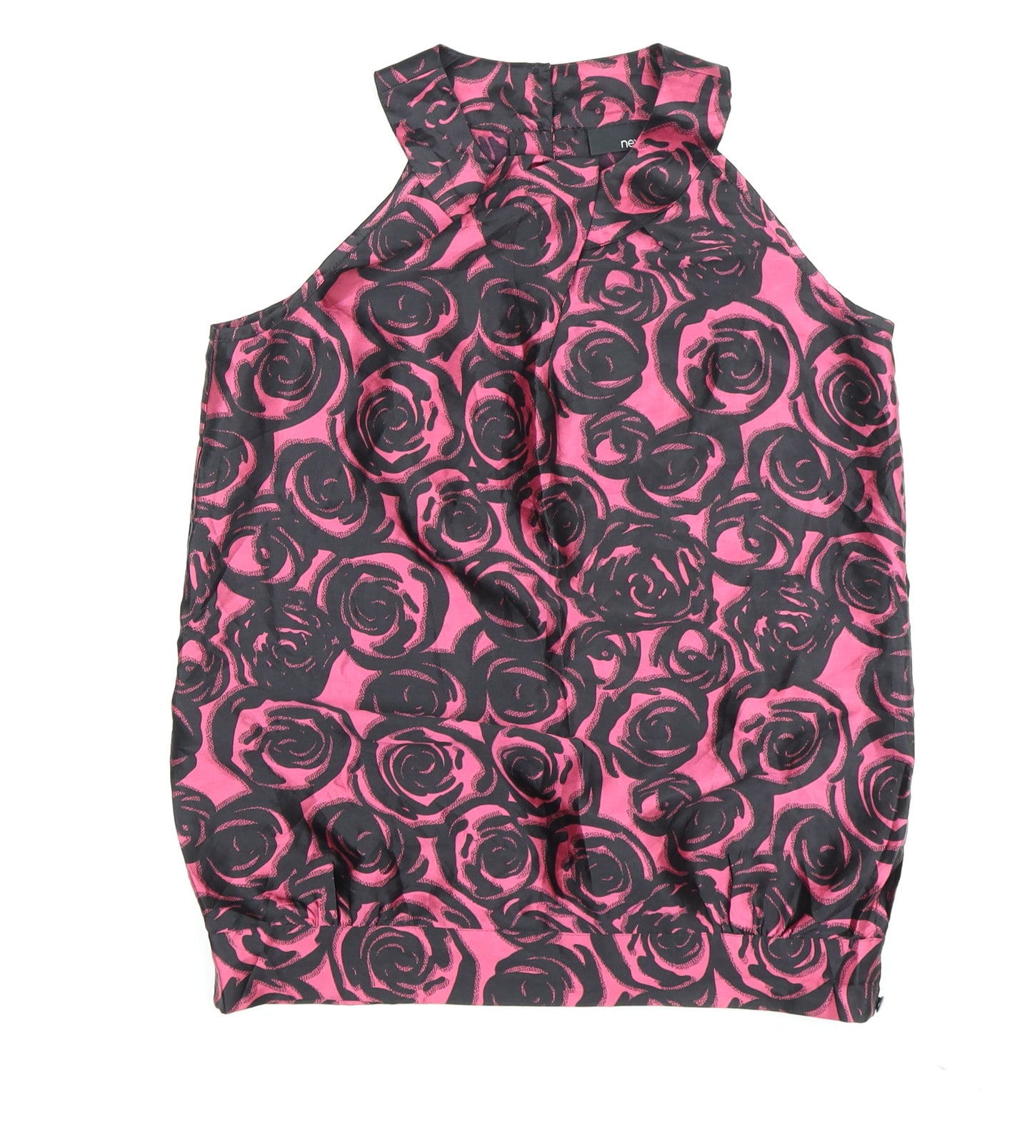 Next Women's Pink Floral High Neck Blouse Size 6