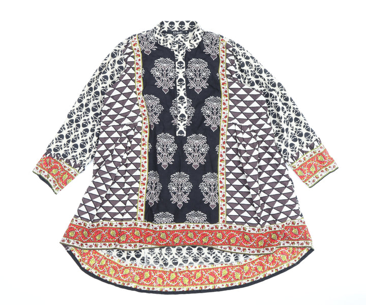 Khaadi Women's Multicolour Geometric Shift Dress Size 10