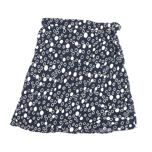 Marks and Spencer Women's Blue Polka Dot A-Line Skirt Set