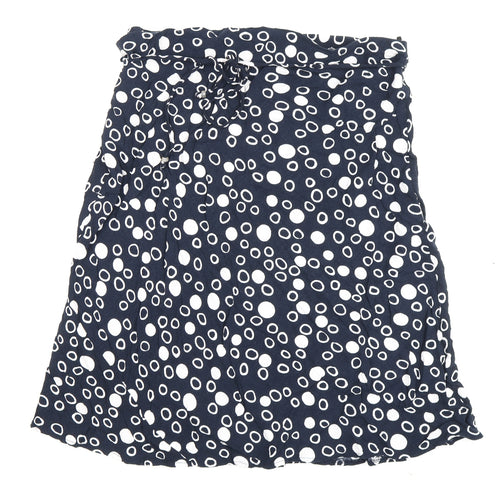 Marks and Spencer Women's Blue Polka Dot A-Line Skirt Set