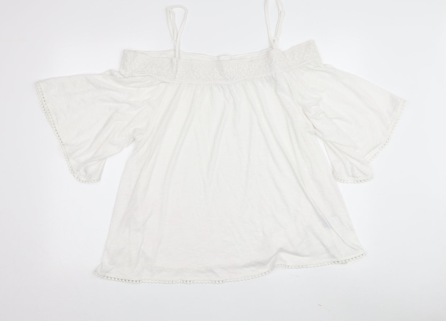 Next Women's White Off Shoulder Blouse Size 16