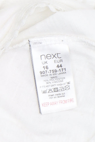 Next Women's White Off Shoulder Blouse Size 16