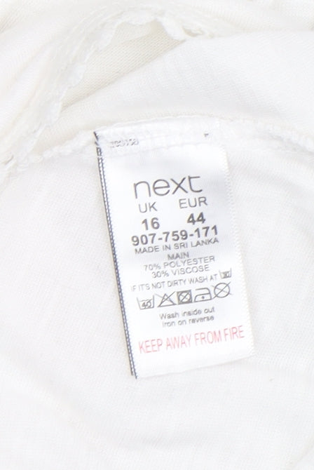 Next Women's White Off Shoulder Blouse Size 16