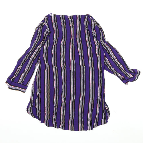 Next Women's Purple Striped Top, Size 14