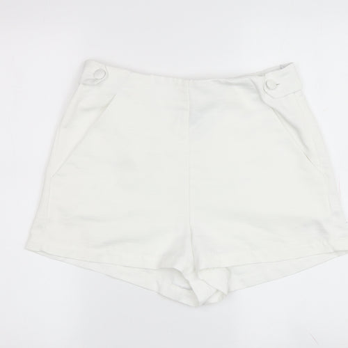 Topshop Women's White Classic Shorts Size 12